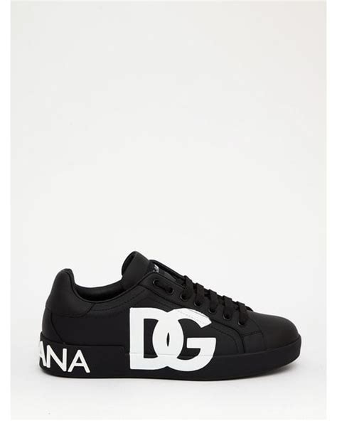 dolce gabbana sneakers black white letters dg